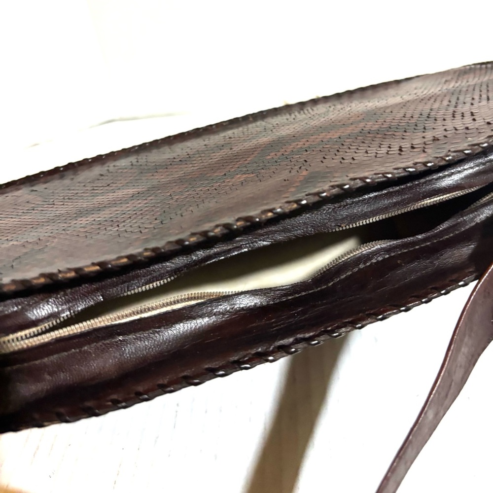 Vintage Brown Snake-skin leather with Shoulder Strap - Picture 6 of 6